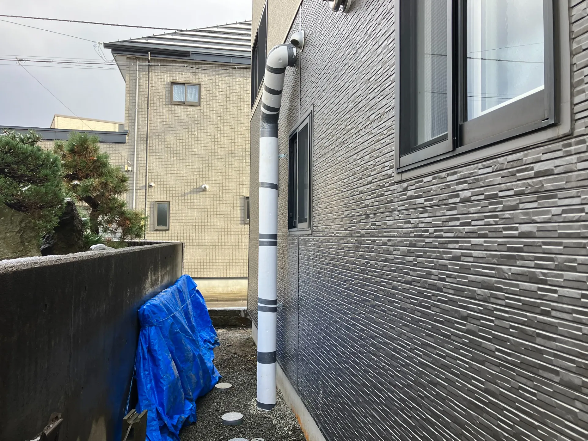 1月24日　青森市外部トイレ排水配管