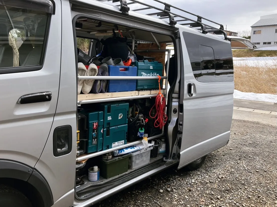 時間があったので荷室のレイアウト変更