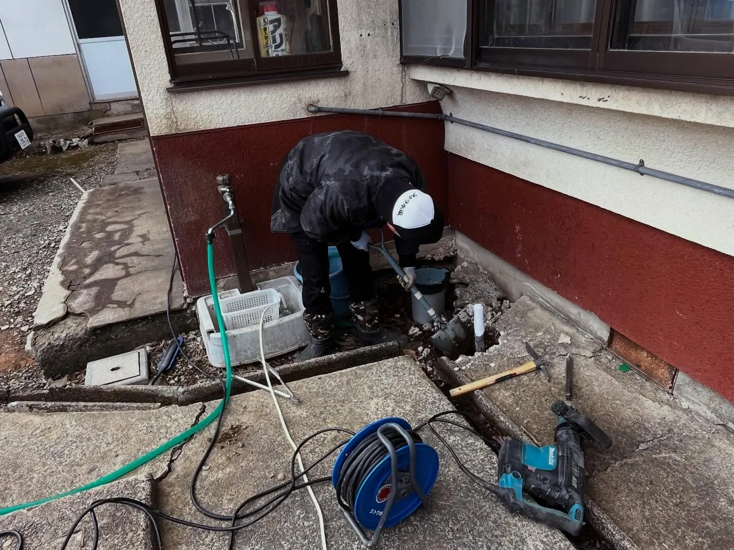 自宅にある井戸配管、中古で購入した時の状態のまま数年経過