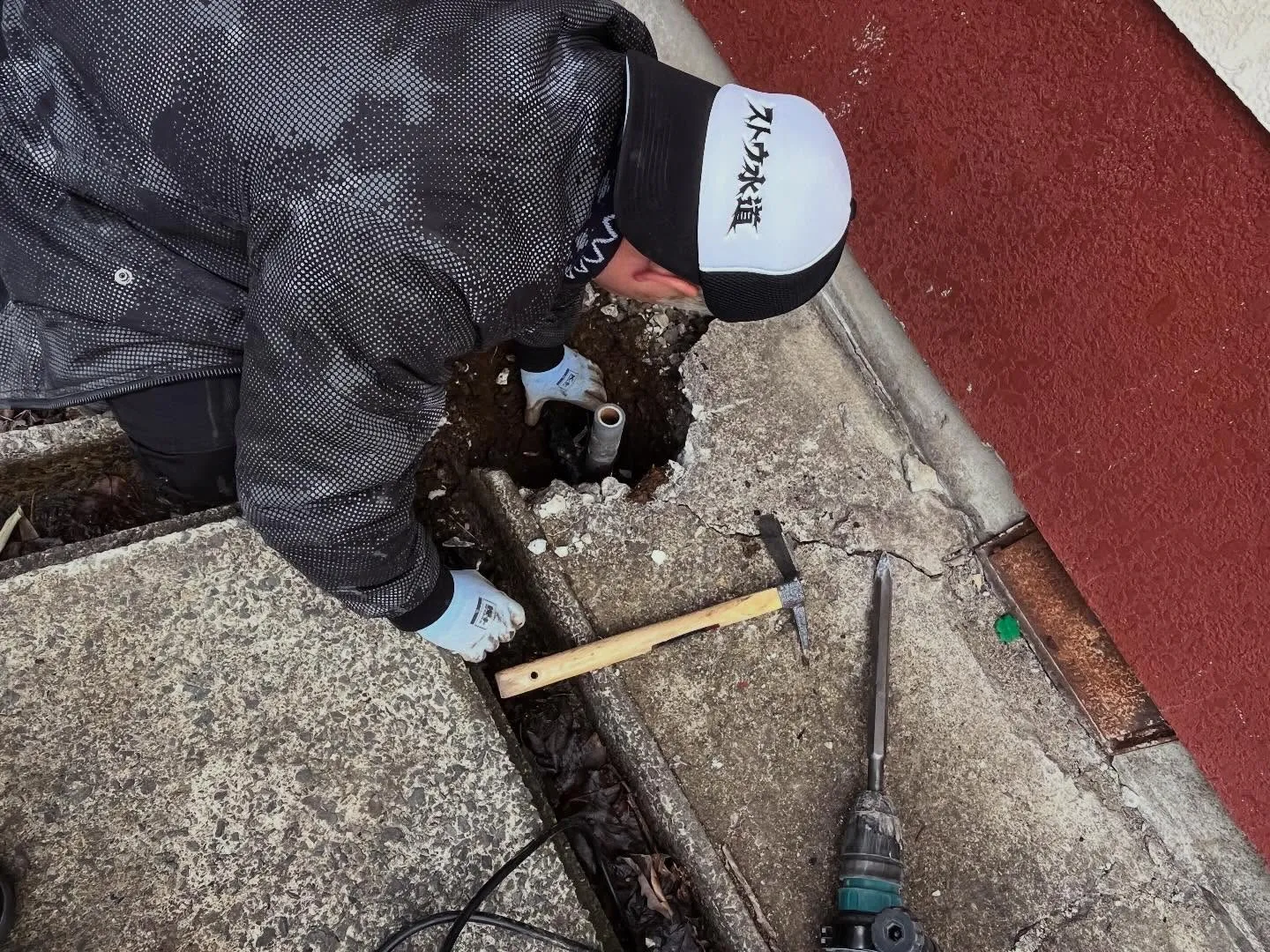 自宅にある井戸配管、中古で購入した時の状態のまま数年経過