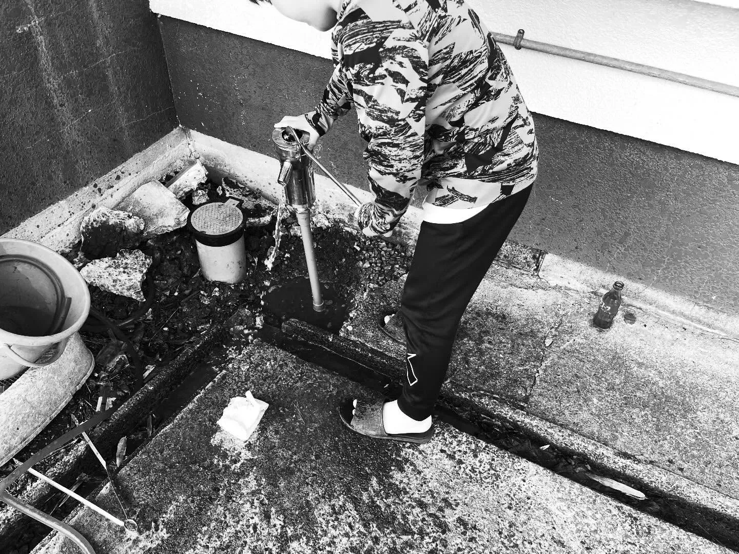 自宅にある井戸配管、中古で購入した時の状態のまま数年経過